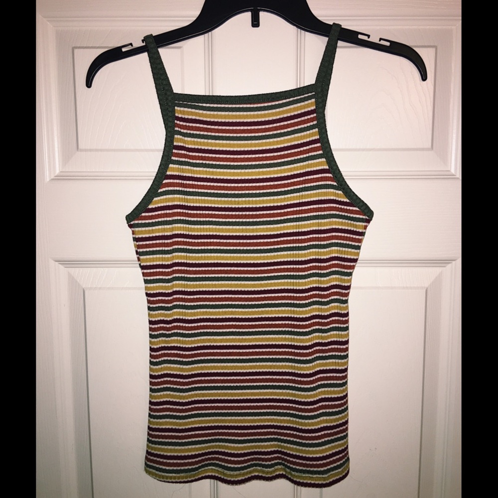 Striped Halter Tank Top